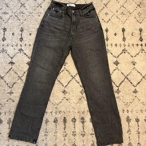 Abercrombie ankle straight ultra high rise